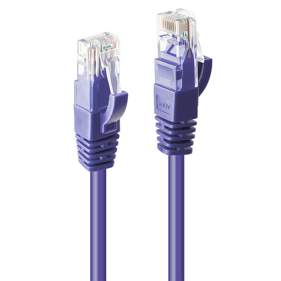 Lindy 2m CAT6 U/UTP Network Cable, Purple Image