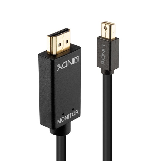 Lindy Kabel Mini DisplayPort/HDMI 4K30 (DP: passiv) 5m Image