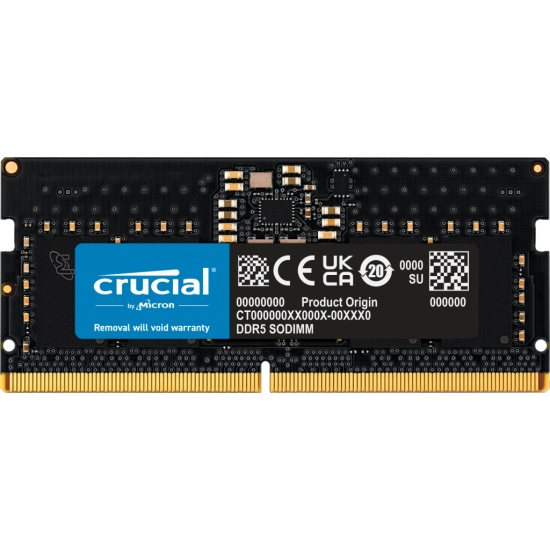 Crucial 8GB (1x8GB) DDR5-5600 CL 46 SO-DIMM RAM Notebook Speicher memory module 5600 MHz ECC Image