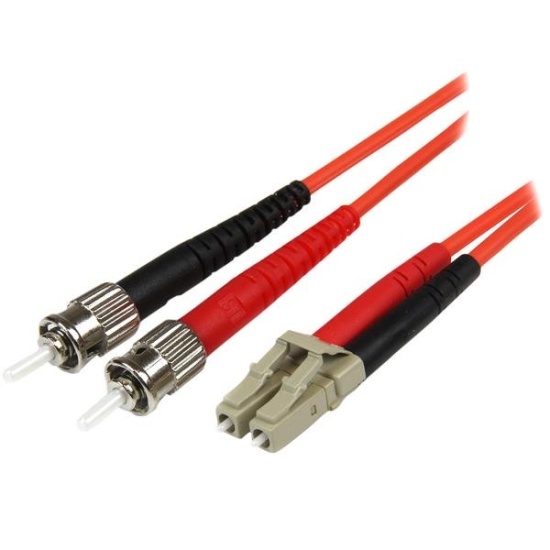 StarTech.com 5m Fiber Optic Cable - Multimode Duplex 50/125 - LSZH Fiber Jumper Cord - LC/ST Image