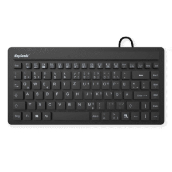 KeySonic KSK-3230IN keyboard USB QWERTZ German Black Image