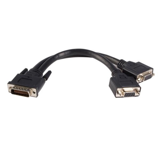 StarTech.com 8in LFH 59 Male to Dual Female VGA DMS 59 Cable Image