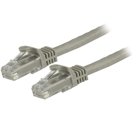 StarTech.com 1.5m CAT6 Ethernet Cable - Grey CAT 6 Gigabit Ethernet Wire -650MHz 100W PoE RJ45 UTP Network/Patch Cord Snagless w/Strain Relief Fluke Tested/Wiring is UL Certified/TIA Image