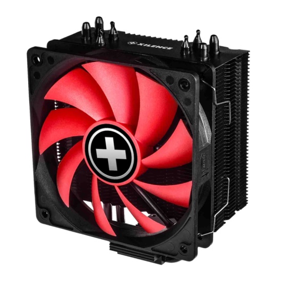 Xilence M704 Processor Cooler 12 cm Black, Red Image