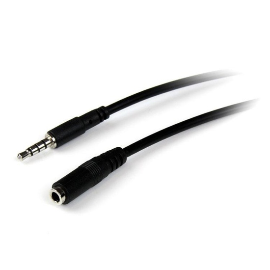 StarTech.com 2m 3.5mm 4 Position TRRS Headset Extension Cable - M/F Image