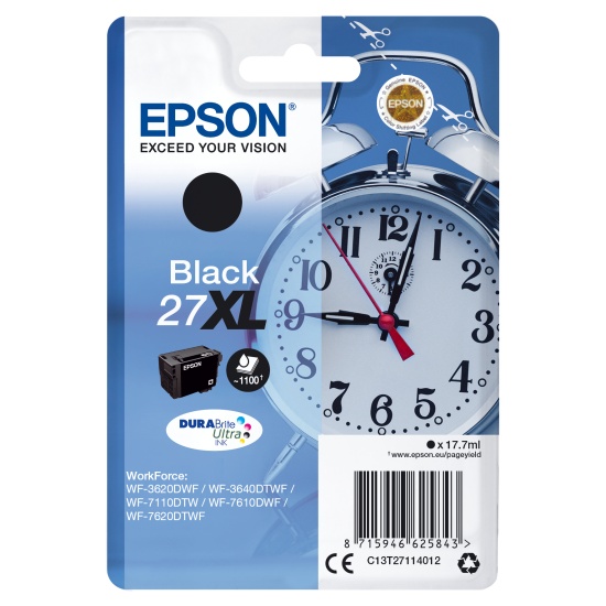 Epson Alarm clock Singlepack Black 27XL DURABrite Ultra Ink Image