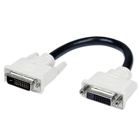 StarTech.com 6in DVI-D Dual Link Digital Port Saver Extension Cable M/F Image