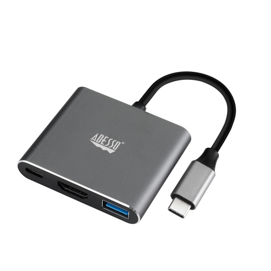 Adesso AUH-4010 laptop dock/port replicator USB 3.2 Gen 1 (3.1 Gen 1) Type-C Grey Image