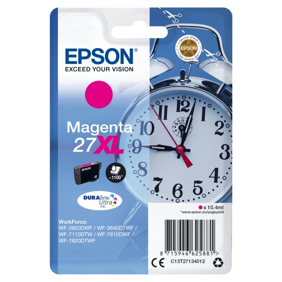 Epson Alarm clock Singlepack Magenta 27XL DURABrite Ultra Ink Image