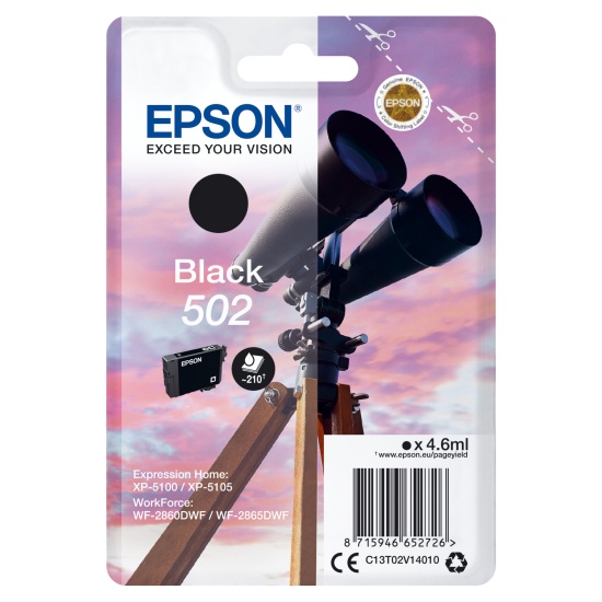 Epson Singlepack Black 502 Ink Image