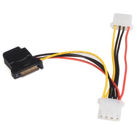 StarTech.com SATA to LP4 Power Cable Adapter with 2 Additional LP4 Image