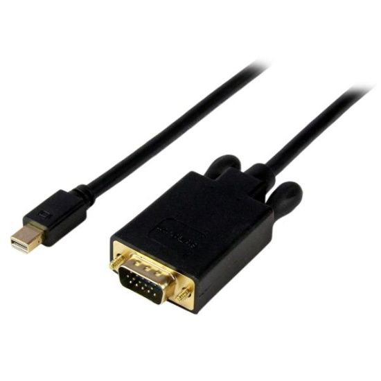 StarTech.com 15 ft Mini DisplayPort to VGA Adapter Converter Cable – mDP to VGA 1920x1200 - Black Image