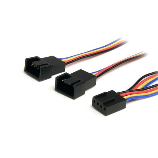 StarTech.com 12in 4 Pin Fan Power Splitter Cable - F/M Image