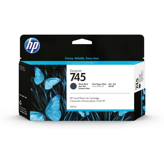 HP 745 130-ml DesignJet Matte Black Ink Cartridge Image