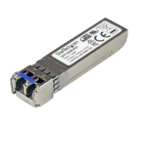 StarTech.com MSA Compliant SFP+ Transceiver Module - 10GBASE-LR~MSA Uncoded SFP+ Module - 10GBASE-LR - 10GbE Single Mode Fiber (SMF) Optic Transceiver - 10GE Gigabit Ethernet SFP+ - LC 10km - 1310nm - DDM Image