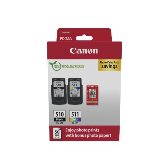 Canon 2970B017 ink cartridge 2 pc(s) Original Black, Cyan, Magenta, Yellow Image