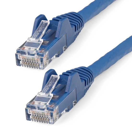 StarTech.com 1m CAT6 Ethernet Cable - LSZH (Low Smoke Zero Halogen) - 10 Gigabit 650MHz 100W PoE RJ45 10GbE UTP Network Patch Cord Snagless with Strain Relief - Blue, CAT 6, ETL Verified, 24AWG Image