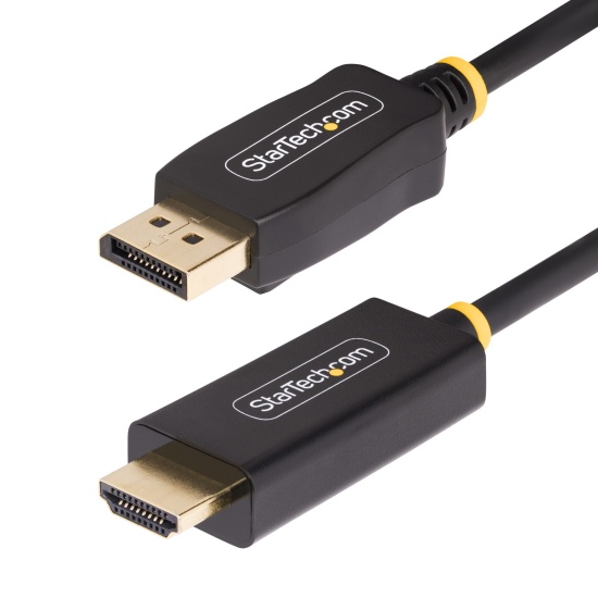 StarTech.com 6.6ft (2m) DisplayPort to HDMI Adapter Cable, 4K 60Hz with HDR, DP to HDMI 2.0b, Active Video Converter, DisplayPort Desktop to HDMI Monitor Image