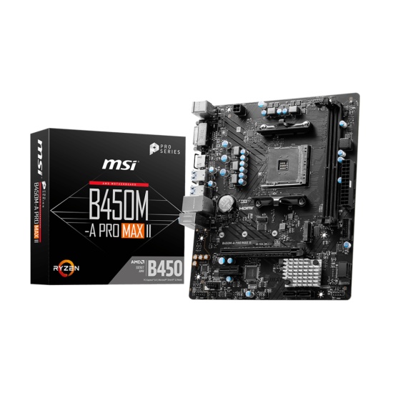 MSI B450M-A PRO MAX II motherboard AMD B450 Socket AM4 micro ATX Image