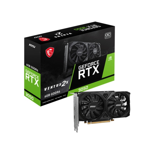 MSI VENTUS GeForce RTX 3050 2X E 6G OC NVIDIA 6 GB GDDR6 Image