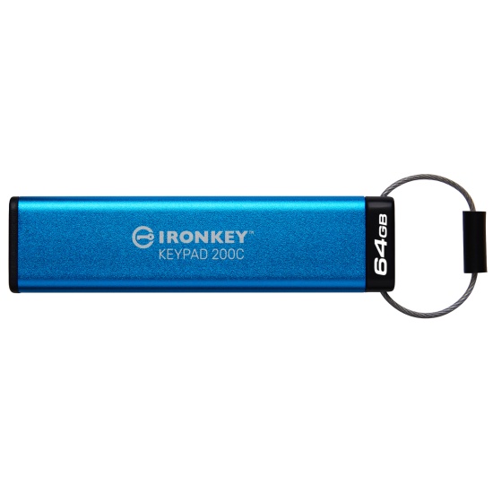 Kingston Technology IronKey 64GB USB-C Keypad 200C, FIPS 140-3 Lvl 3 (Pending) AES-256 Image