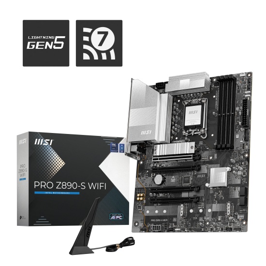 MSI PRO Z890-S WIFI motherboard Intel Z890 LGA 1851 (Socket V1) ATX Image