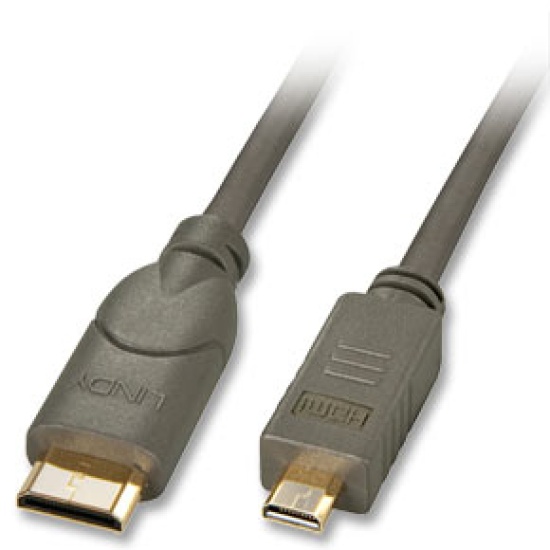 Lindy 1.5m HDMI HDMI cable HDMI Type C (Mini) HDMI Type D (Micro) Black Image