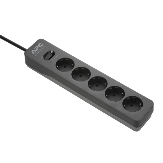 APC PME5B-GR surge protector Black 5 AC outlet(s) 230 V 1.5 m Image APC PME5B-GR surge protector Black 5 AC outlet(s) 230 V 1.5 m Image