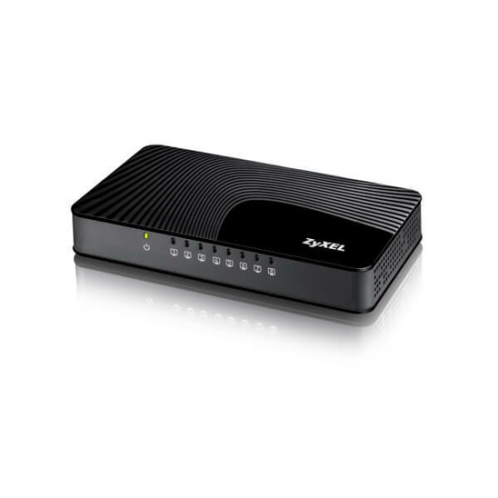 Zyxel GS-108S v2 Unmanaged Gigabit Ethernet (10/100/1000) Black Image