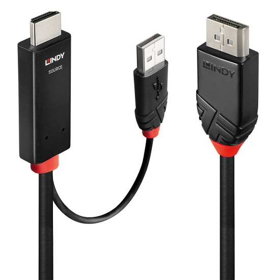 Lindy 2m HDMI to DisplayPort Cable Image
