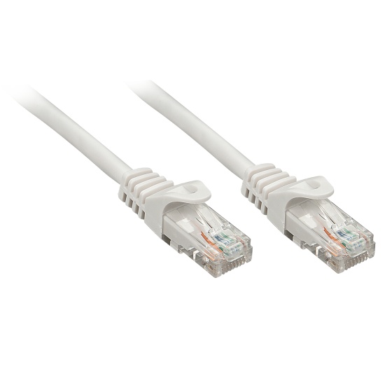 Lindy RJ-45/RJ-45 Cat6 5m networking cable Grey U/UTP (UTP) Image