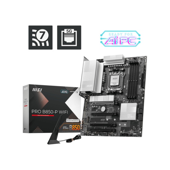 MSI PRO B850-P WIFI motherboard AMD B850 Socket AM5 ATX Image MSI PRO B850-P WIFI motherboard AMD B850 Socket AM5 ATX Image