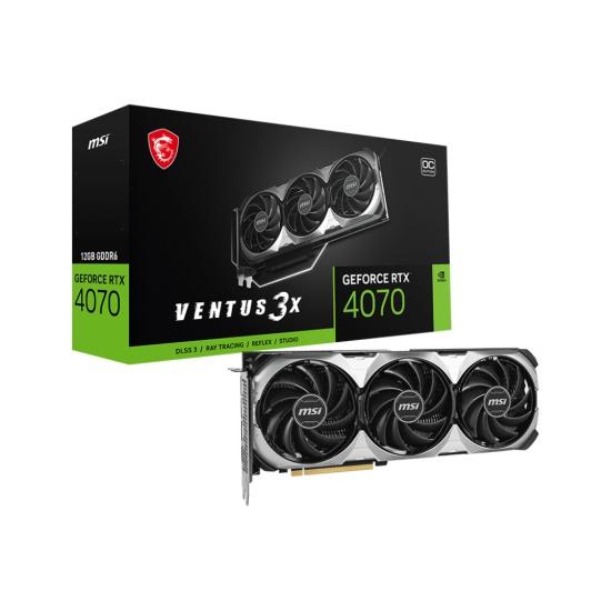 MSI VENTUS GeForce RTX 4070 3X E1 12G OC NVIDIA 12 GB GDDR6X Image