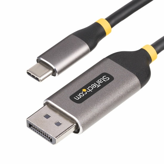 StarTech.com 10ft (3m) USB-C to DisplayPort Adapter Cable, 8K 60Hz, 4K 144Hz, HDR, USB Type-C to DP 1.4 Video Converter Cable, USB4/Thunderbolt 3/4 Compatible Image