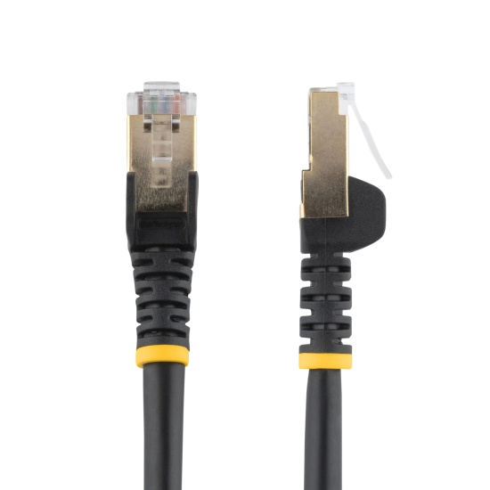 StarTech.com 10m CAT6a Ethernet Cable - 10 Gigabit Shielded Snagless RJ45 100W PoE Patch Cord - 10GbE STP Network Cable w/Strain Relief - Black Fluke Tested/Wiring is UL Certified/TIA Image