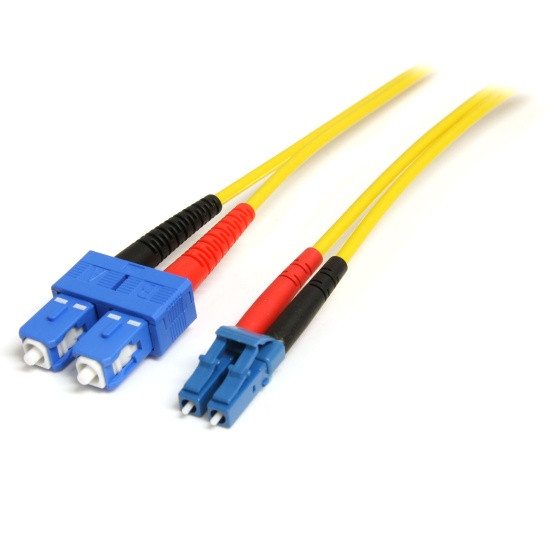 StarTech.com 1m Fiber Optic Cable - Single-Mode Duplex 9/125 LSZH Fiber Jumper Cord - LC/SC Image