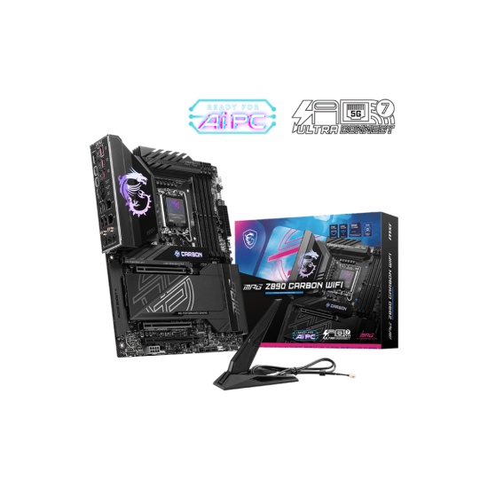 MSI MPG Z890 CARBON WIFI motherboard Intel Z890 LGA 1851 (Socket V1) ATX Image MSI MPG Z890 CARBON WIFI motherboard Intel Z890 LGA 1851 (Socket V1) ATX Image