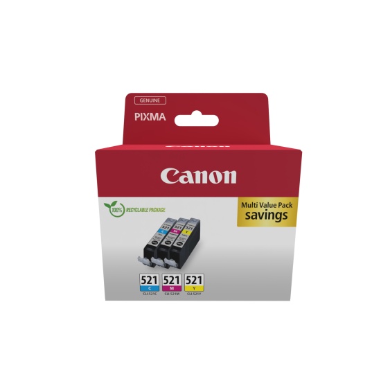 Canon 2934B015 ink cartridge 3 pc(s) Original Cyan, Magenta, Yellow Image