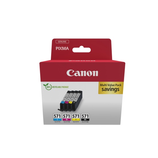 Canon 0386C008 ink cartridge 4 pc(s) Original Black, Cyan, Magenta, Yellow Image