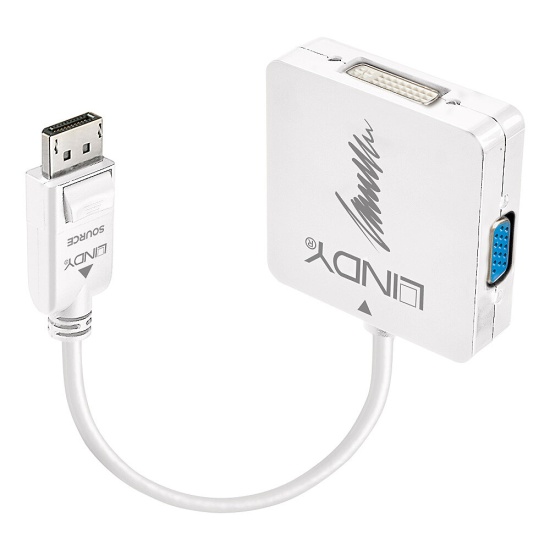 Lindy DisplayPort 1.2 to HDMI 1.4, DVI and VGA Active Converter Image