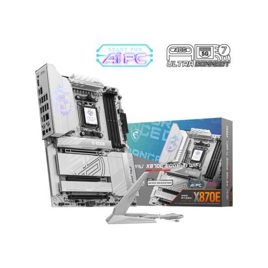 MSI MPG X870E EDGE TI WIFI motherboard AMD X870E Socket AM5 ATX Image MSI MPG X870E EDGE TI WIFI motherboard AMD X870E Socket AM5 ATX Image