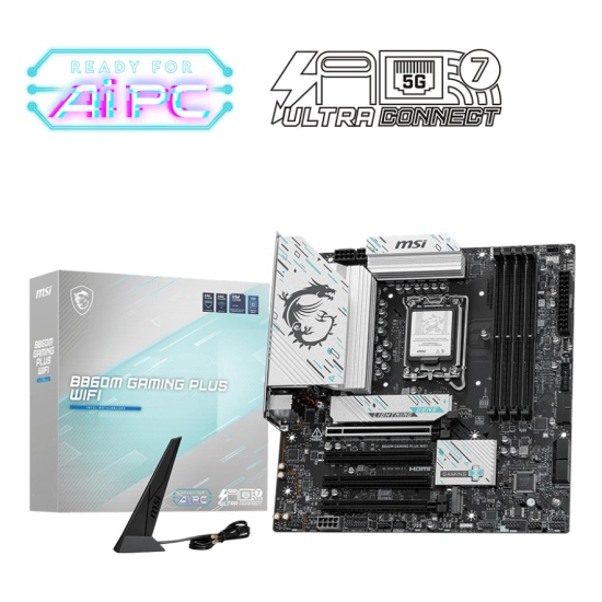 MSI B860M GAMING PLUS WIFI motherboard Intel B860 LGA 1851 (Socket V1) micro ATX Image MSI B860M GAMING PLUS WIFI motherboard Intel B860 LGA 1851 (Socket V1) micro ATX Image