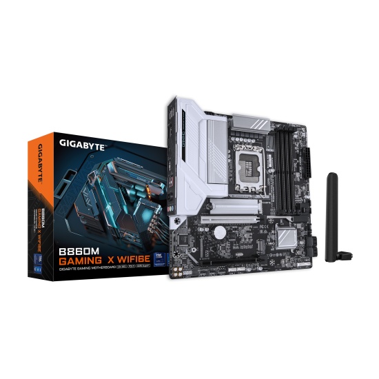 GIGABYTE B860M GAMING X WIFI6E Motherboard - Intel Core Ultra Series CPUs, 8+1+2+2 Phases VRM, up to 9200MHz DDR5, 1xPCIe 5.0 + 1xPCIe 4.0 M.2, 2.5GbE LAN, WIFI 6E, USB 4 Image
