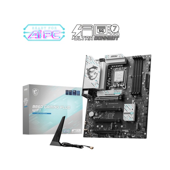 MSI B860 GAMING PLUS WIFI motherboard Intel B860 LGA 1851 (Socket V1) ATX Image MSI B860 GAMING PLUS WIFI motherboard Intel B860 LGA 1851 (Socket V1) ATX Image