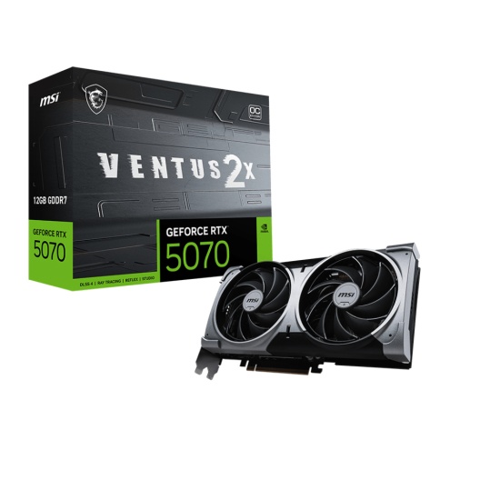 MSI GeForce RTX 5070 12G VENTUS 2X OC NVIDIA 12 GB GDDR7 Image