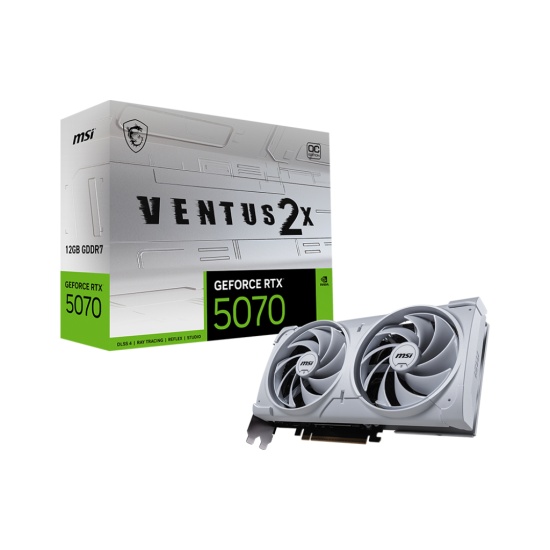 MSI GeForce RTX5070 VENTUS 2X OC White NVIDIA GeForce RTX 5070 12 GB GDDR7 Image