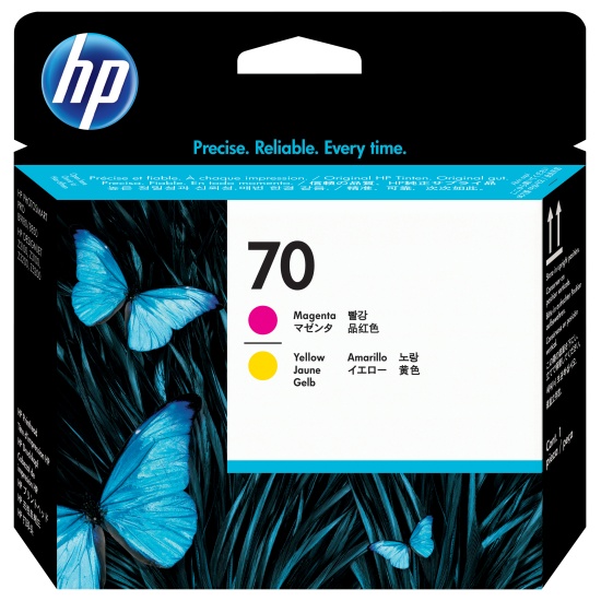 HP 70 Magenta and Yellow DesignJet Printhead Image