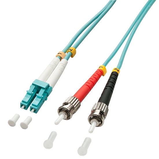 Lindy 20m OM3 LC - ST Duplex InfiniBand/fibre optic cable Turquoise Image