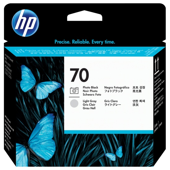 HP 70 Photo Black and Light Gray DesignJet Printhead Image