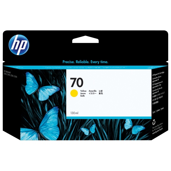 HP 70 130-ml Yellow DesignJet Ink Cartridge Image